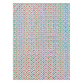 花のハートの民芸パターン テーブルクロス (正面)