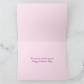 花のハートの花束の芸術の母の日カード カード (内部)