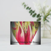 花のハートアートプリント ポストカード (スタンド正面)