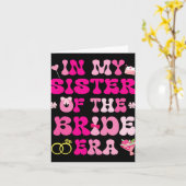 花のハート結婚が私の妹で結婚した カード (黄色い花)