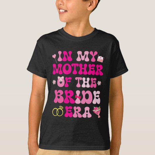 花のハート結婚が私の母の中で結婚 Tシャツ (正面)