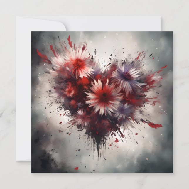 花のハート (正面)