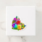 花のハート:カラフルフローラデザイン フェイバータグ (インサイチュ)