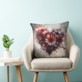 花のハート クッション (椅子)