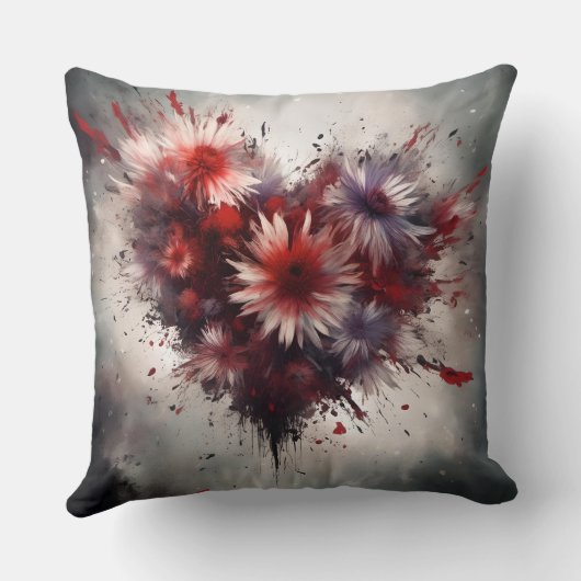 花のハート クッション (裏面)