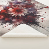 花のハート シェルパブランケット (3/4)