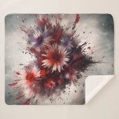 花のハート シェルパブランケット (正面(横))