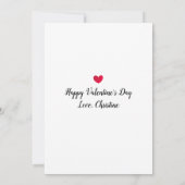 花のハート バレンタインデー カード (裏面)