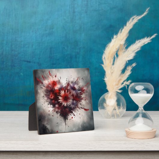 花のハート フォトプラーク (インサイチュ)