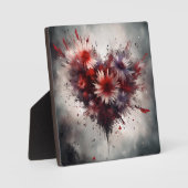 花のハート フォトプラーク (正面)