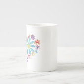 花のハート ボーンチャイナマグカップ (正面)