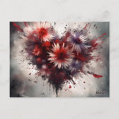 花のハート ポストカード (裏面)