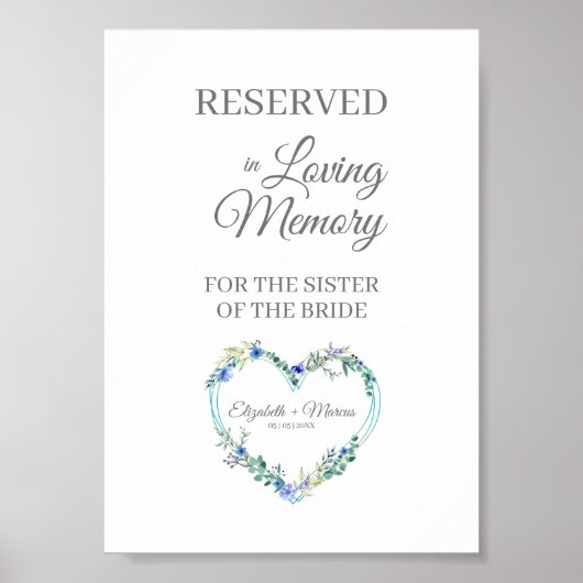 花のハート 愛する記憶の予約席 ポスター (正面)