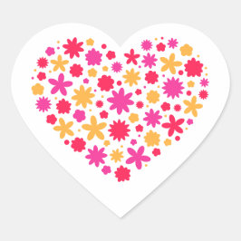 花のハート – 花愛好家のための素敵な贈り物 ハートシール