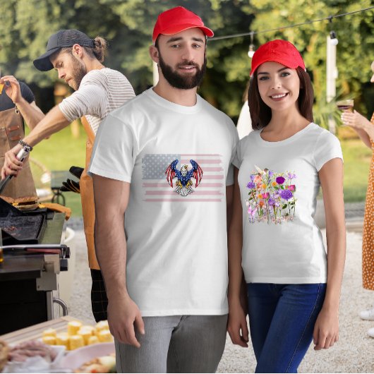 花のハート Tシャツ