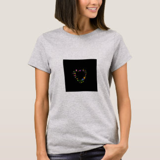 花のハート Tシャツ