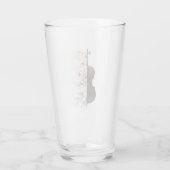 花のバイオリン。 タンブラーグラス (裏面)
