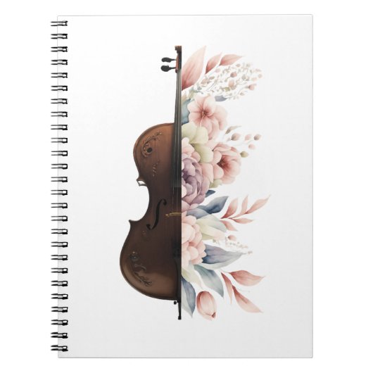 花のバイオリン。 ノートブック (正面)