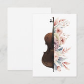 花のバイオリン。 出欠カード (正面/裏面)