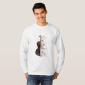 花のバイオリン。 Tシャツ (正面フル)