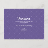 花のバイオレットパープルのポストカード 花嫁の花を私に インビテーションポストカード (裏面)