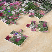 花のバイオレット- Westie白い犬 ジグソーパズル (側面)