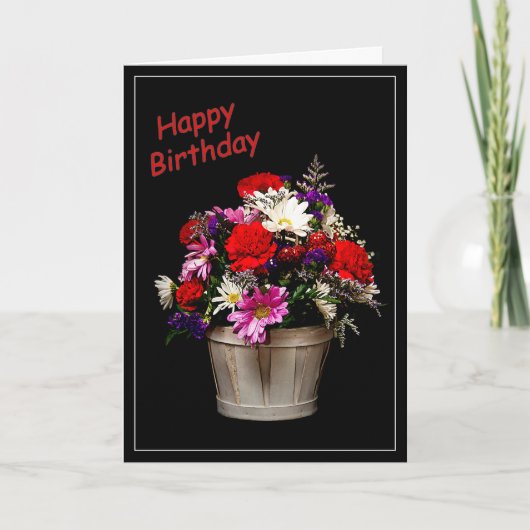 花のバスケット カード (正面)