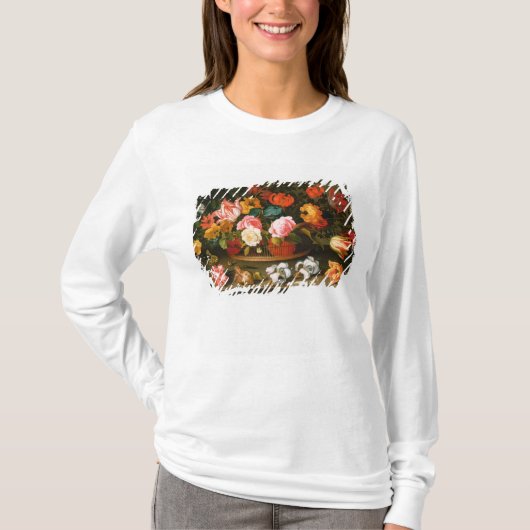 花のバスケット、1625年 Tシャツ (正面)
