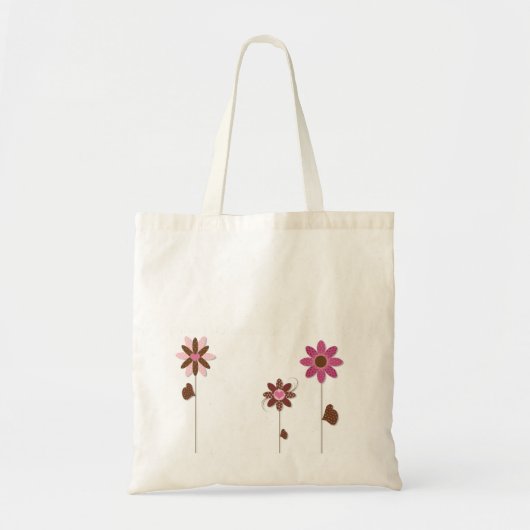 花のバッグ トートバッグ (正面)