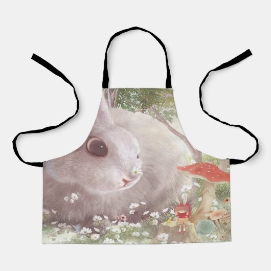 花のバニー エプロン (正面)