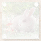 花のバニー ガラスコースター (裏面)