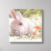 花のバニー キャンバスプリント (正面)