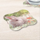 花のバニー ペーパーコースター (アングル)