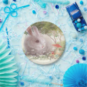 花のバニー ペーパープレート (パーティー)