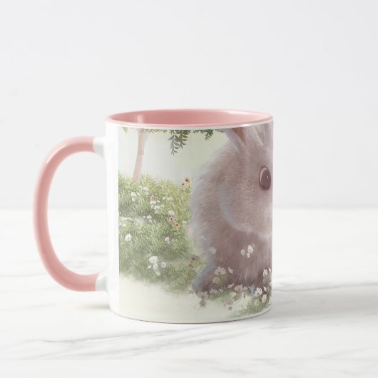 花のバニー マグカップ (左)