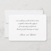 花のバラの水彩画、ありがとう。花のカード 招待状 (裏面)