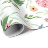 花のバラパターン ラッピングペーパー (ロールコーナー)