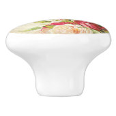 花のバラ及び蝶ヴィンテージの陶磁器のノブ セラミックノブ (側面)