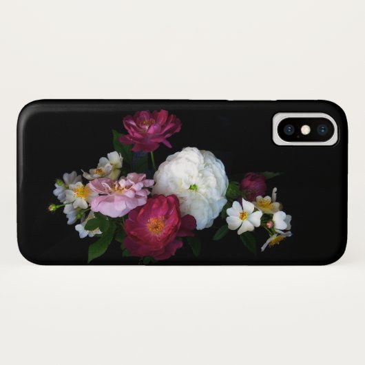 花のバラ園のアンティークによってはiPhone Xの箱が開花します Case-Mate iPhoneケース (裏面(横))