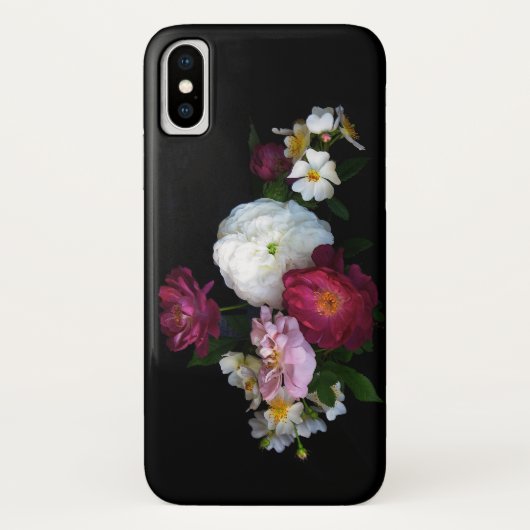花のバラ園のアンティークによってはiPhone Xの箱が開花します Case-Mate iPhoneケース (裏面)