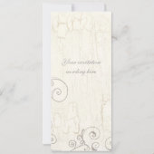 花のバラ＆コーラリリーの写真結婚式 招待状 (裏面)