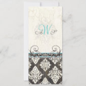 花のバラ&コーラ・リリーの写真結婚式 招待状 (正面)