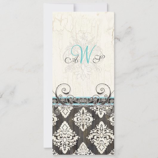 花のバラ＆コーラ・リリーの写真結婚式 招待状 (正面)