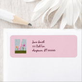 花のバレエカスタマイズ可能な住所 シール (インサイチュ)