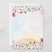 花のバレリーナのバースデーパーティ招待状 招待状 (裏面)