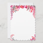 花のバレンタインデー ベビーシャワー 招待状 (裏面)