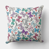 花のバレンタインパターン クッション (裏面)