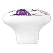 花のバレンタインパターン セラミックノブ (側面)