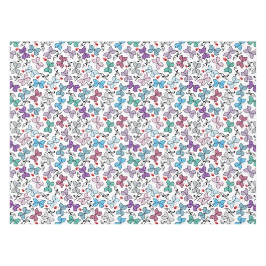 花のバレンタインパターン テーブルクロス (正面(横))