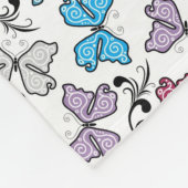 花のバレンタインパターン フリースブランケット (角)